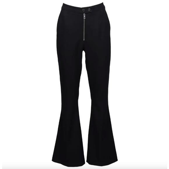 A.L.C. Navy Wool Blend Flared Pants - Picture 1 of 9